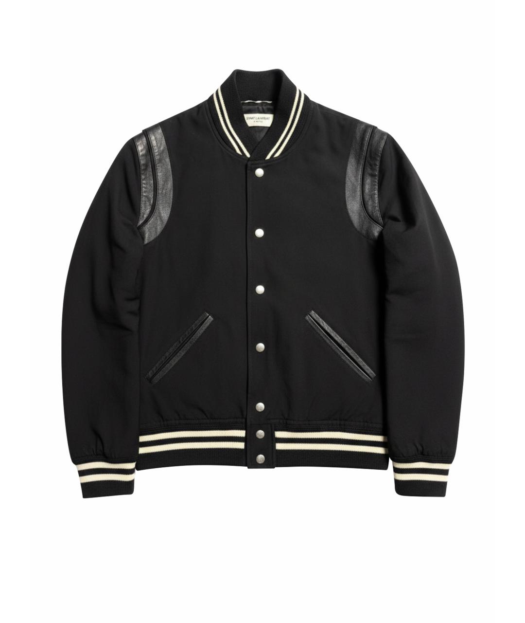 SAINT LAURENT Черная хлопковая куртка, фото 1