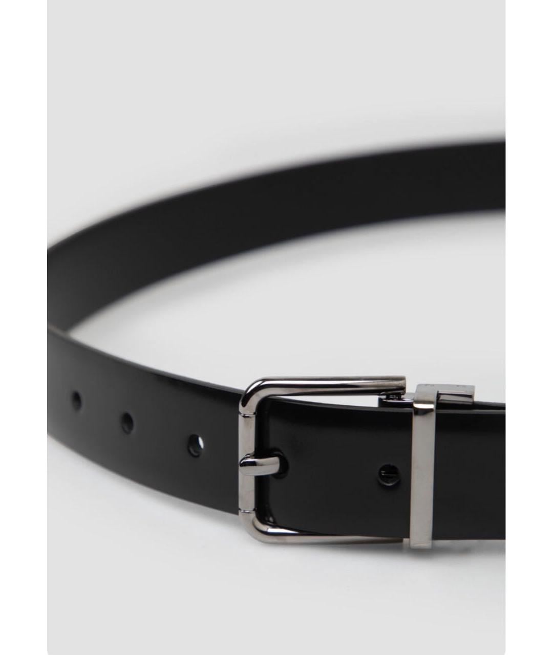 DOLCE&GABBANA Черный кожаный ремень, фото 2