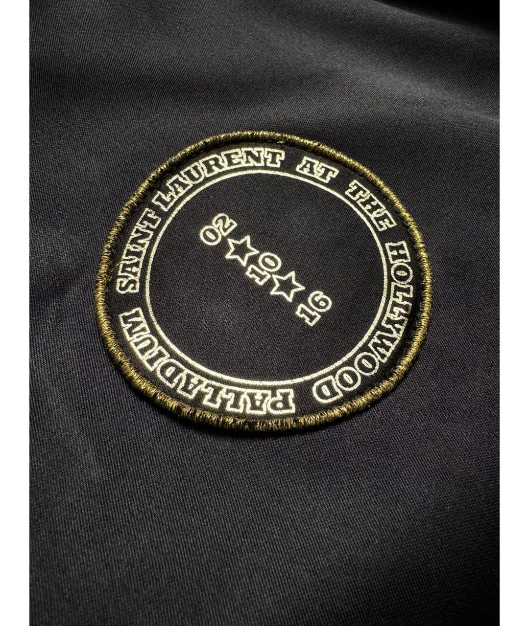 SAINT LAURENT Черная атласная куртка, фото 5