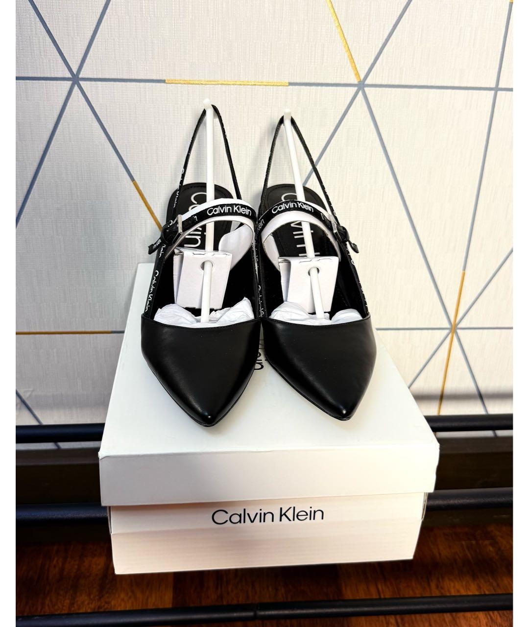 CALVIN KLEIN Черные туфли из искусственной кожи, фото 2