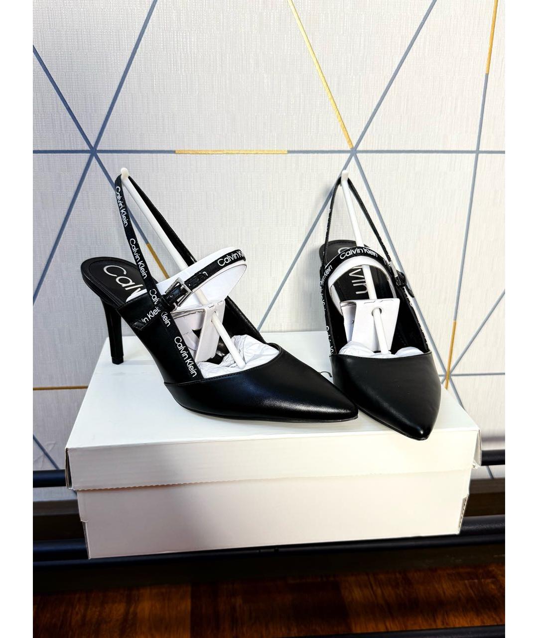 CALVIN KLEIN Черные туфли из искусственной кожи, фото 5