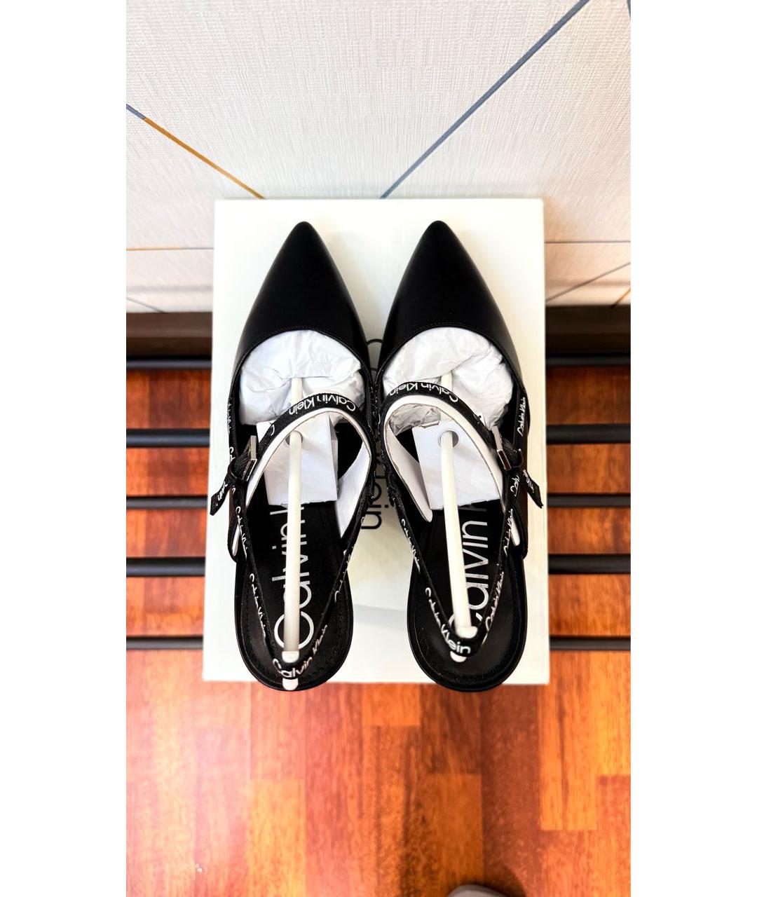 CALVIN KLEIN Черные туфли из искусственной кожи, фото 3