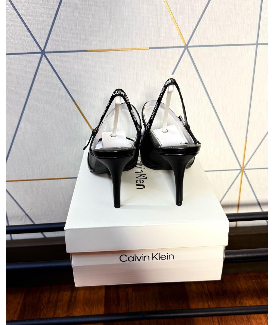 CALVIN KLEIN Черные туфли из искусственной кожи, фото 4