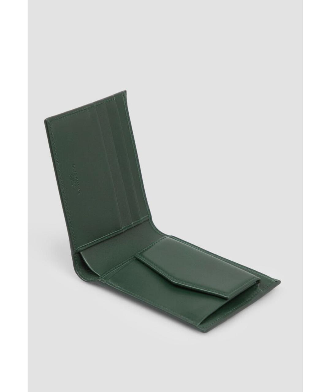 DOLCE&GABBANA Зеленый кожаный кошелек, фото 4