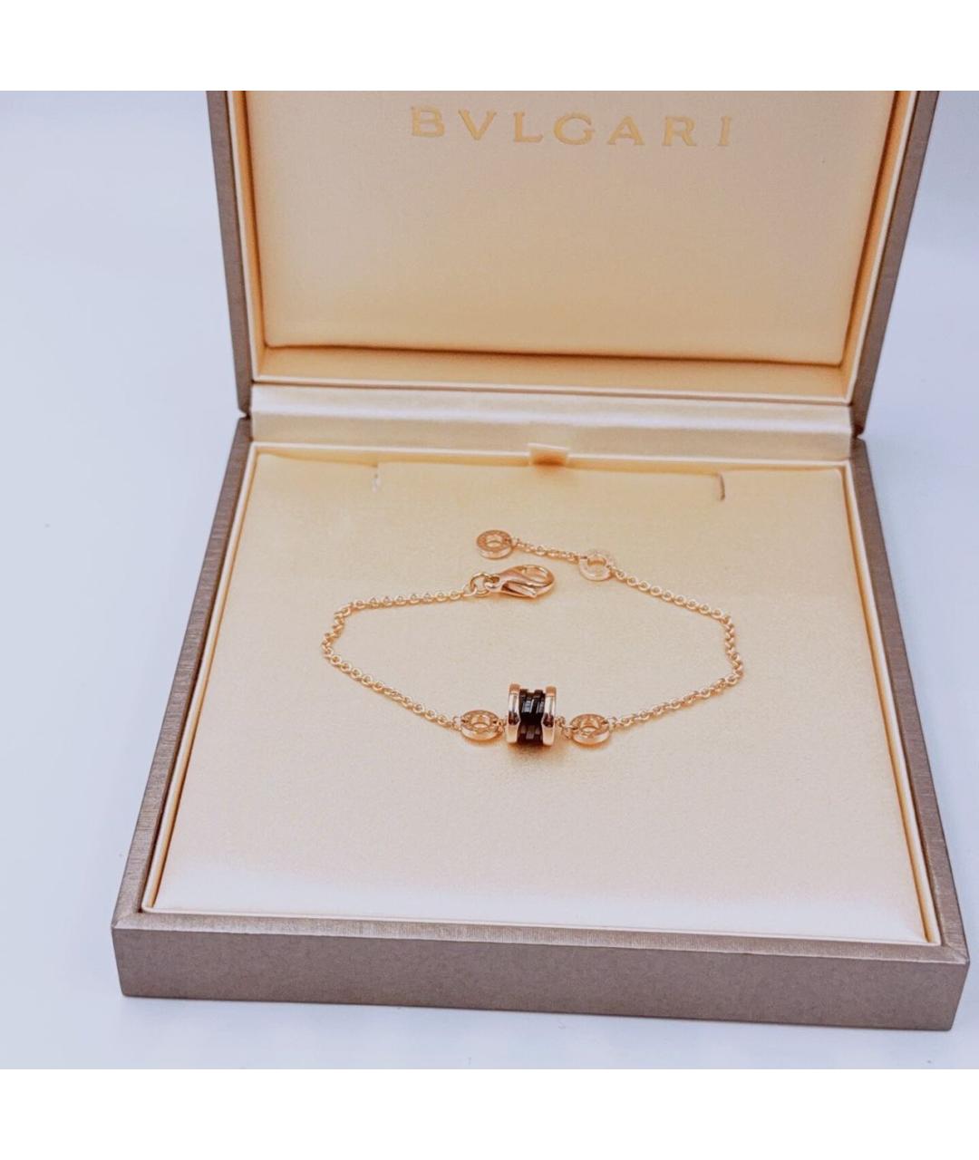BVLGARI Черный браслет из розового золота, фото 3