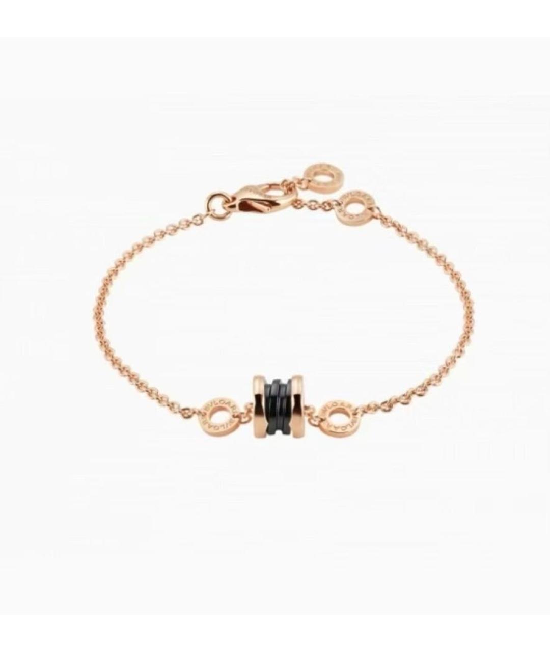 BVLGARI Черный браслет из розового золота, фото 7