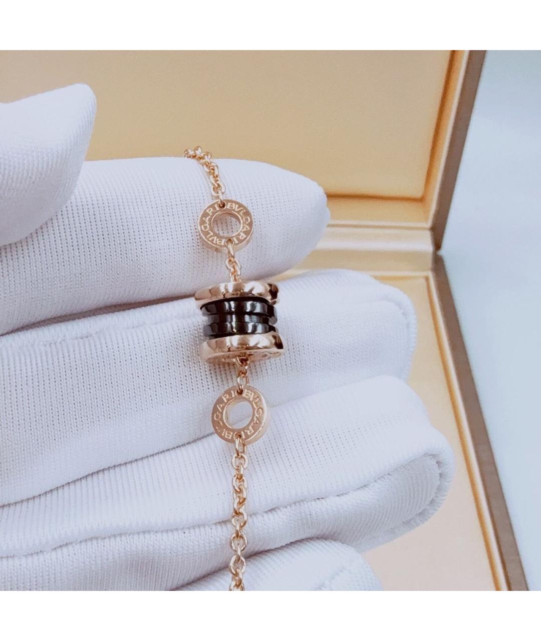 BVLGARI Черный браслет из розового золота, фото 5