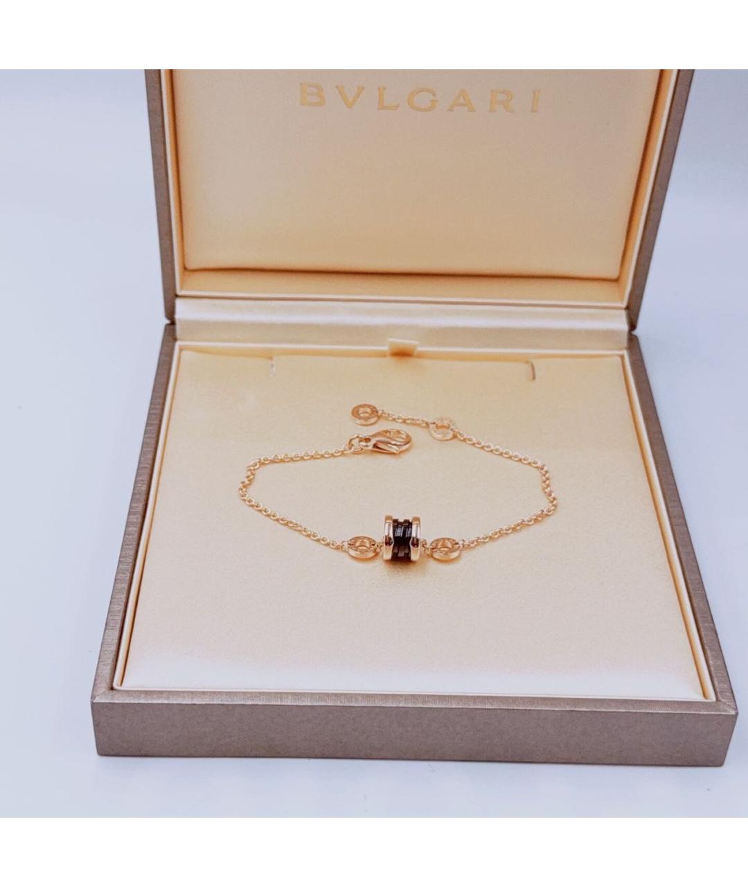 BVLGARI Черный браслет из розового золота, фото 2