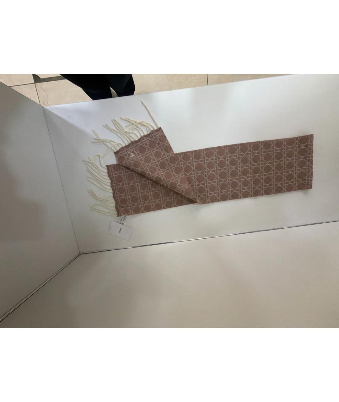 CHRISTIAN DIOR Розовый кашемировый шарф, фото 3