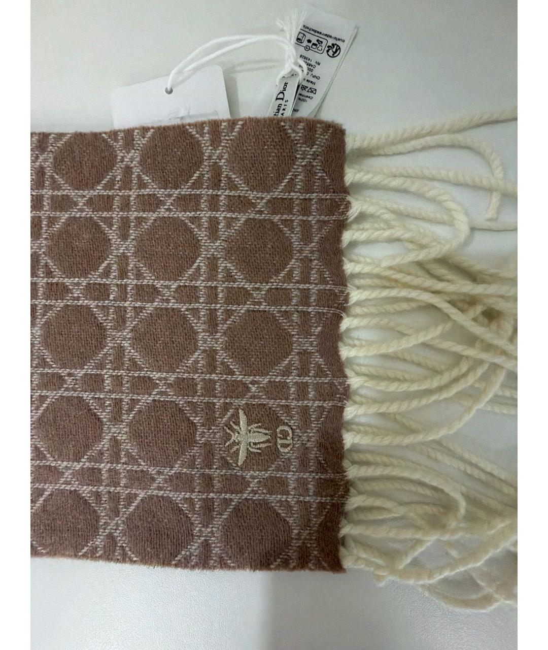 CHRISTIAN DIOR Розовый кашемировый шарф, фото 5