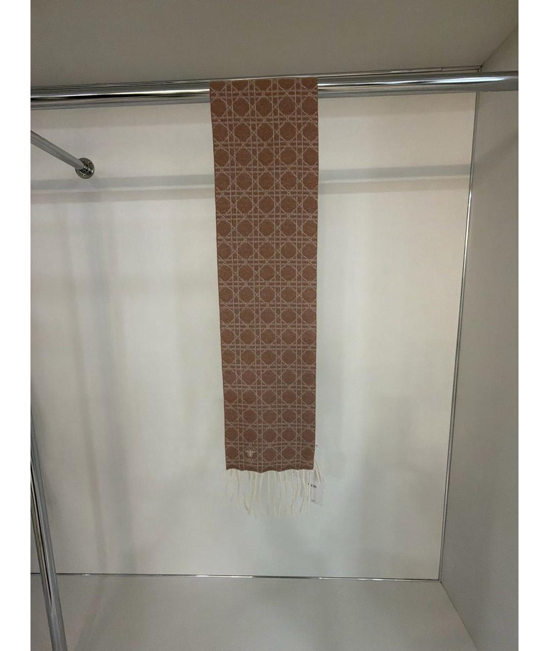 CHRISTIAN DIOR Розовый кашемировый шарф, фото 7