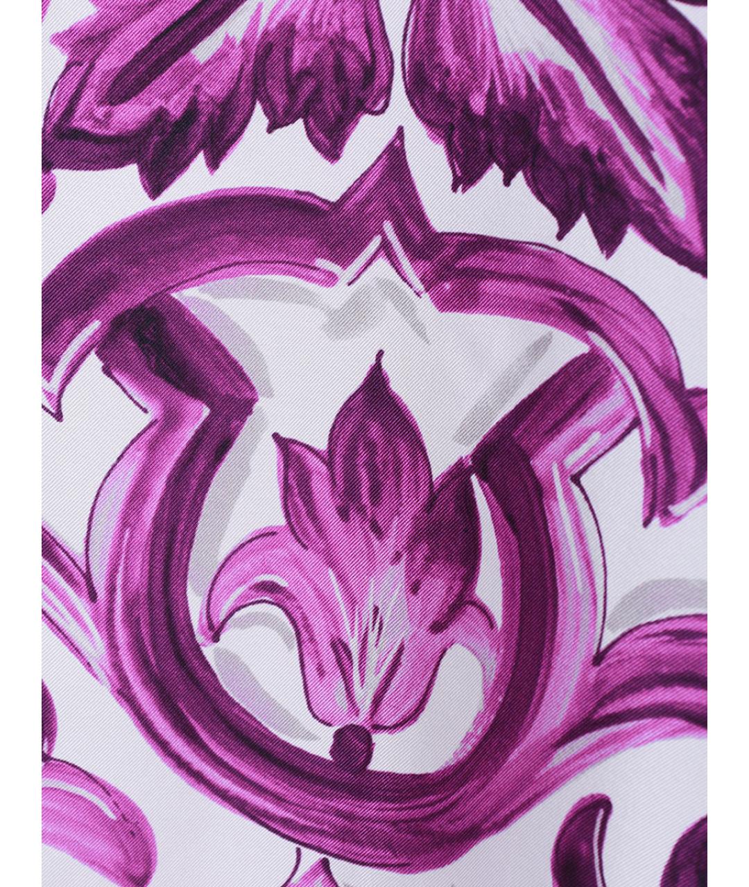 DOLCE&GABBANA Фиолетовое шелковое повседневное платье, фото 6