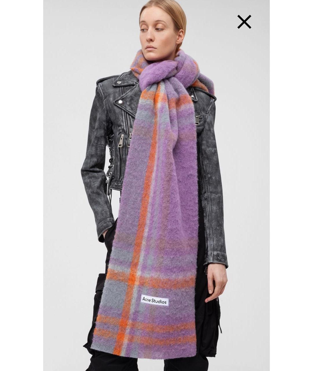 ACNE STUDIOS Мульти шерстяной шарф, фото 6