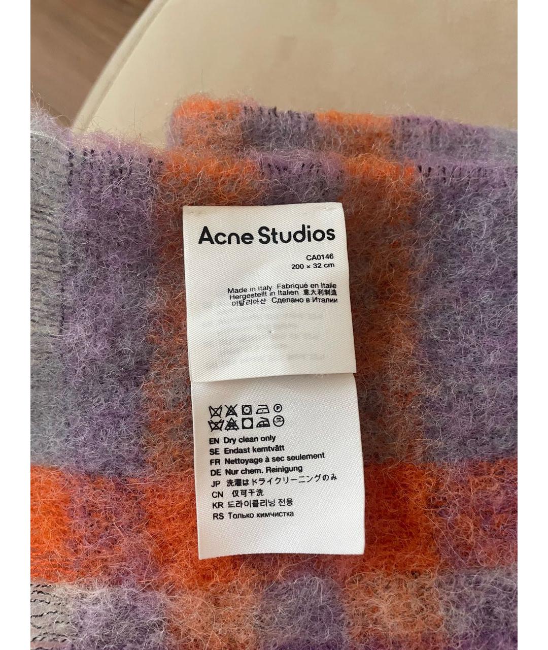 ACNE STUDIOS Мульти шерстяной шарф, фото 3