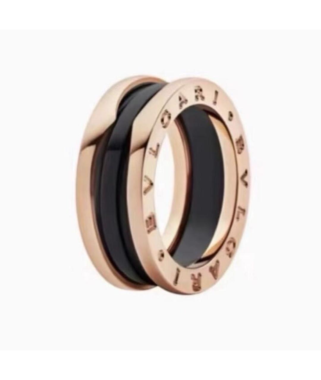 BVLGARI Черное кольцо из розового золота, фото 6