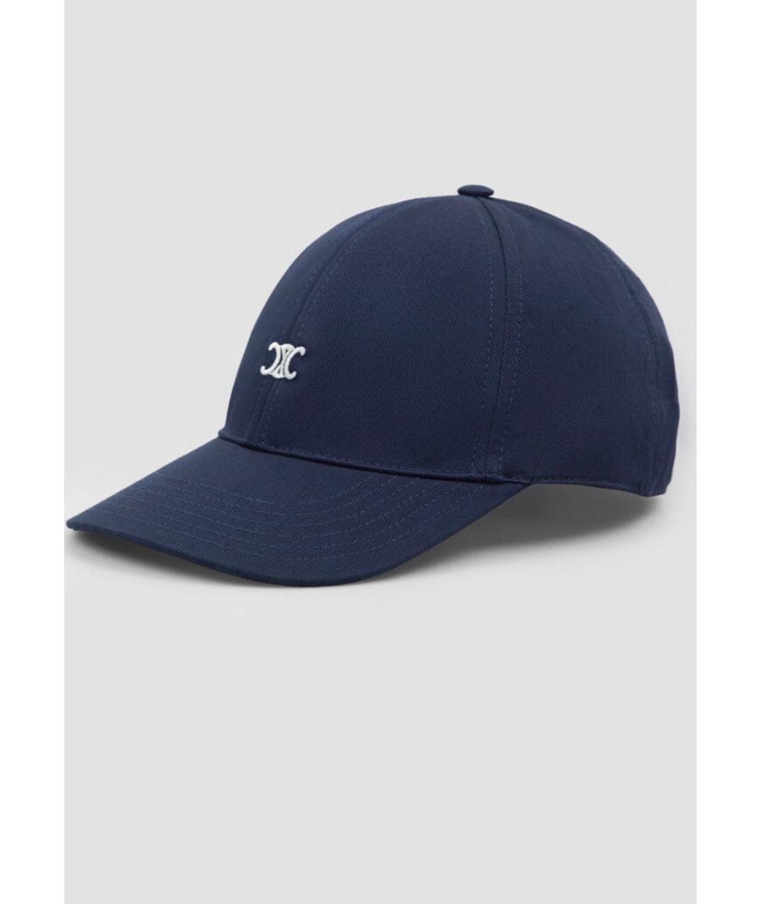 CELINE Темно-синяя хлопковая кепка, фото 2