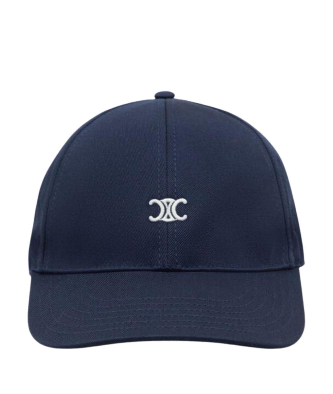 CELINE Темно-синяя хлопковая кепка, фото 1