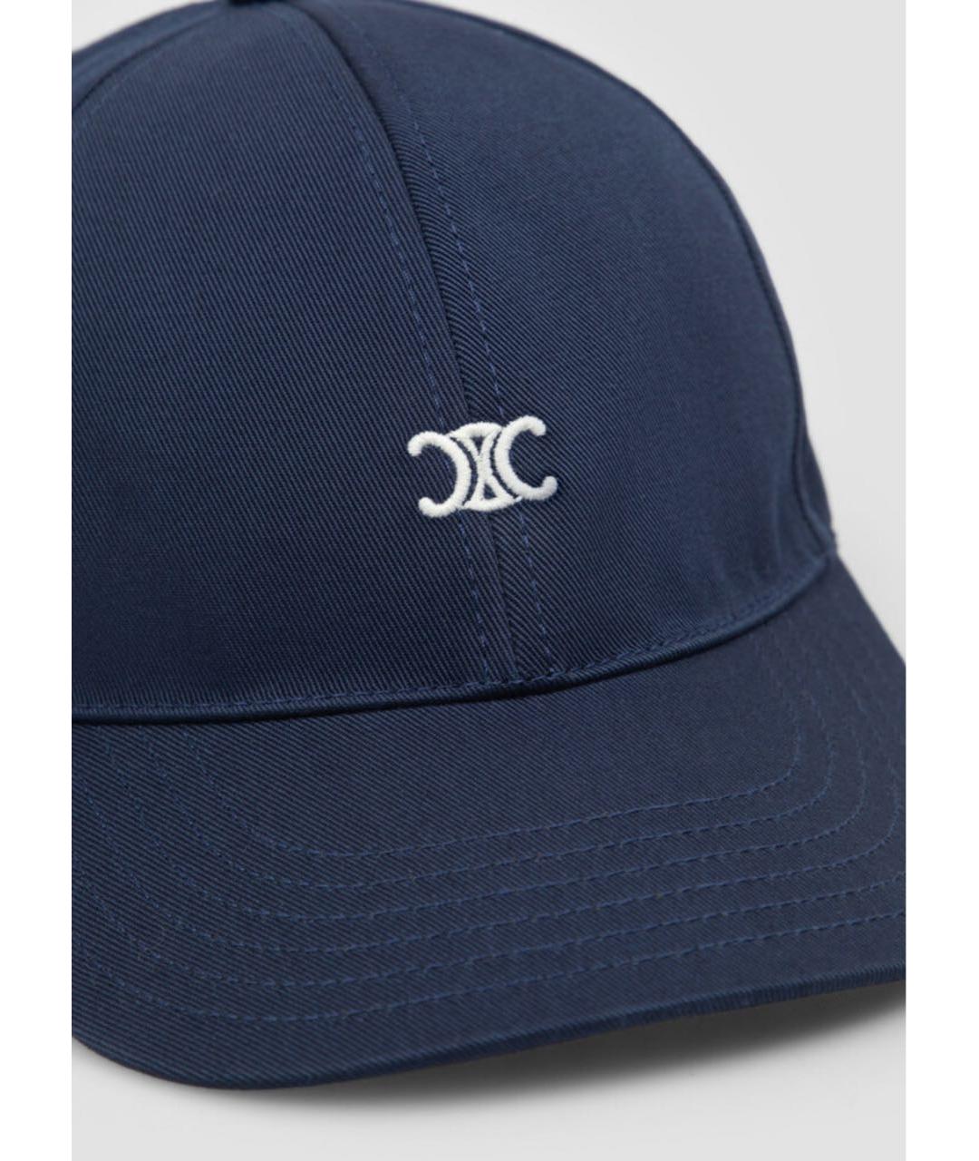 CELINE Темно-синяя хлопковая кепка, фото 4