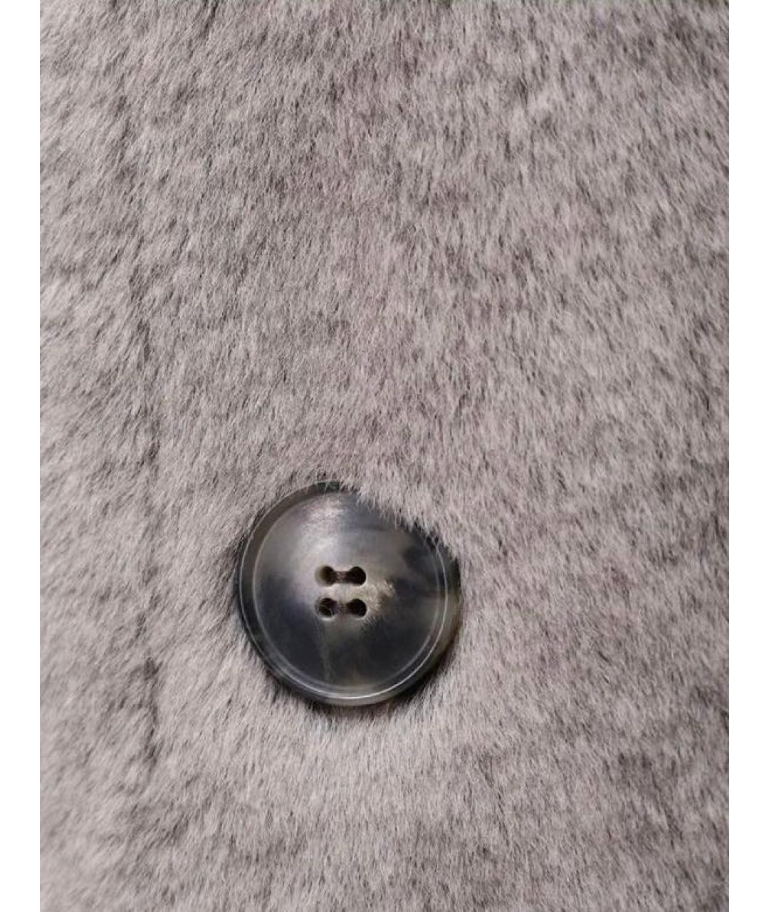 YVES SALOMON Антрацитовая меховая дубленка, фото 5