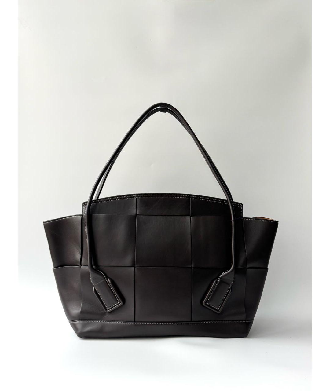 BOTTEGA VENETA Коричневая кожаная сумка через плечо, фото 3