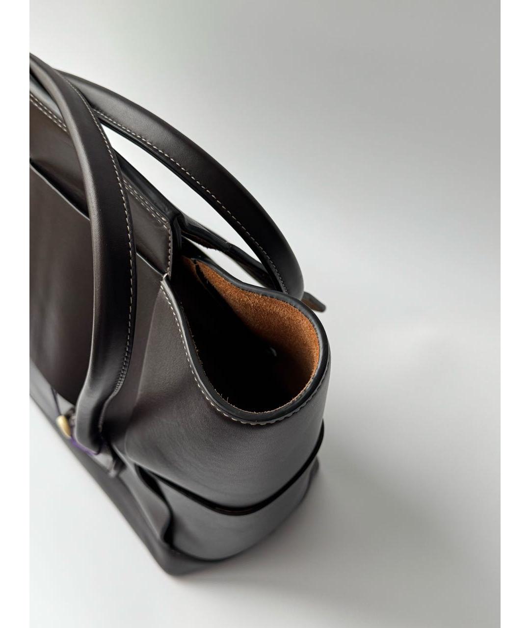 BOTTEGA VENETA Коричневая кожаная сумка через плечо, фото 6