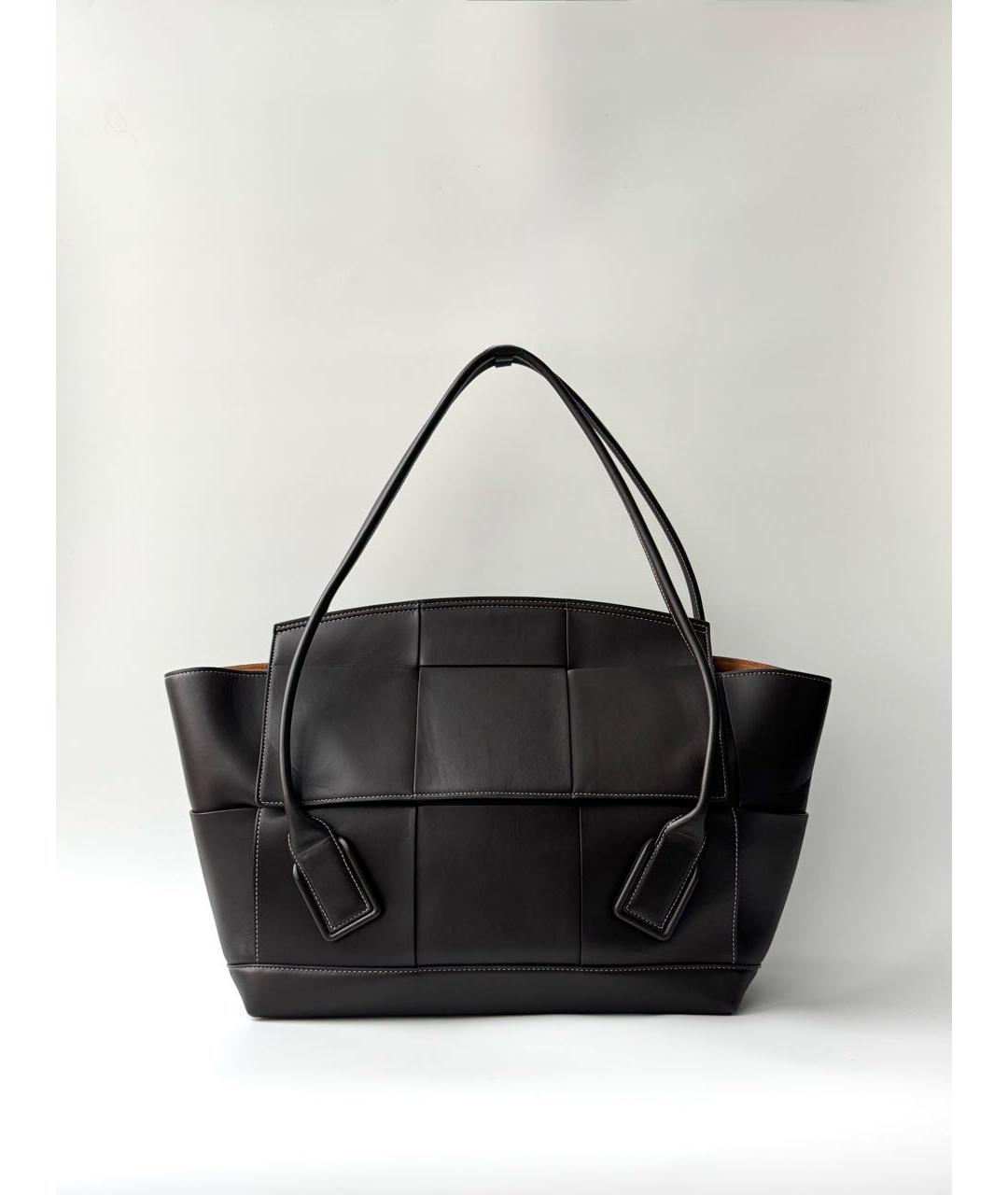 BOTTEGA VENETA Коричневая кожаная сумка через плечо, фото 9