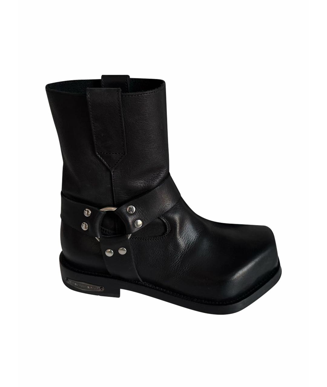 MAGLIANO Черные кожаные полусапоги, фото 1