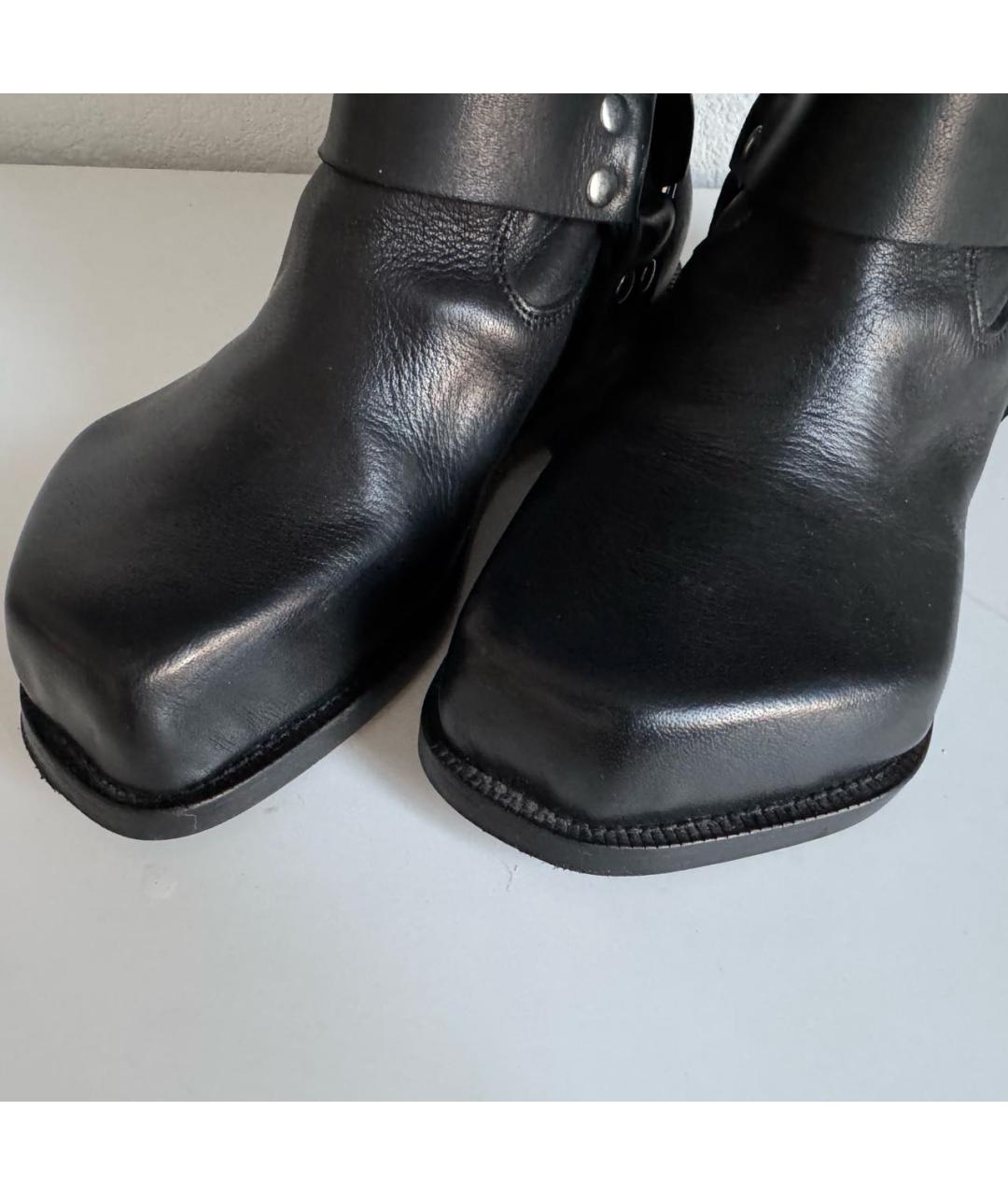 MAGLIANO Черные кожаные полусапоги, фото 5