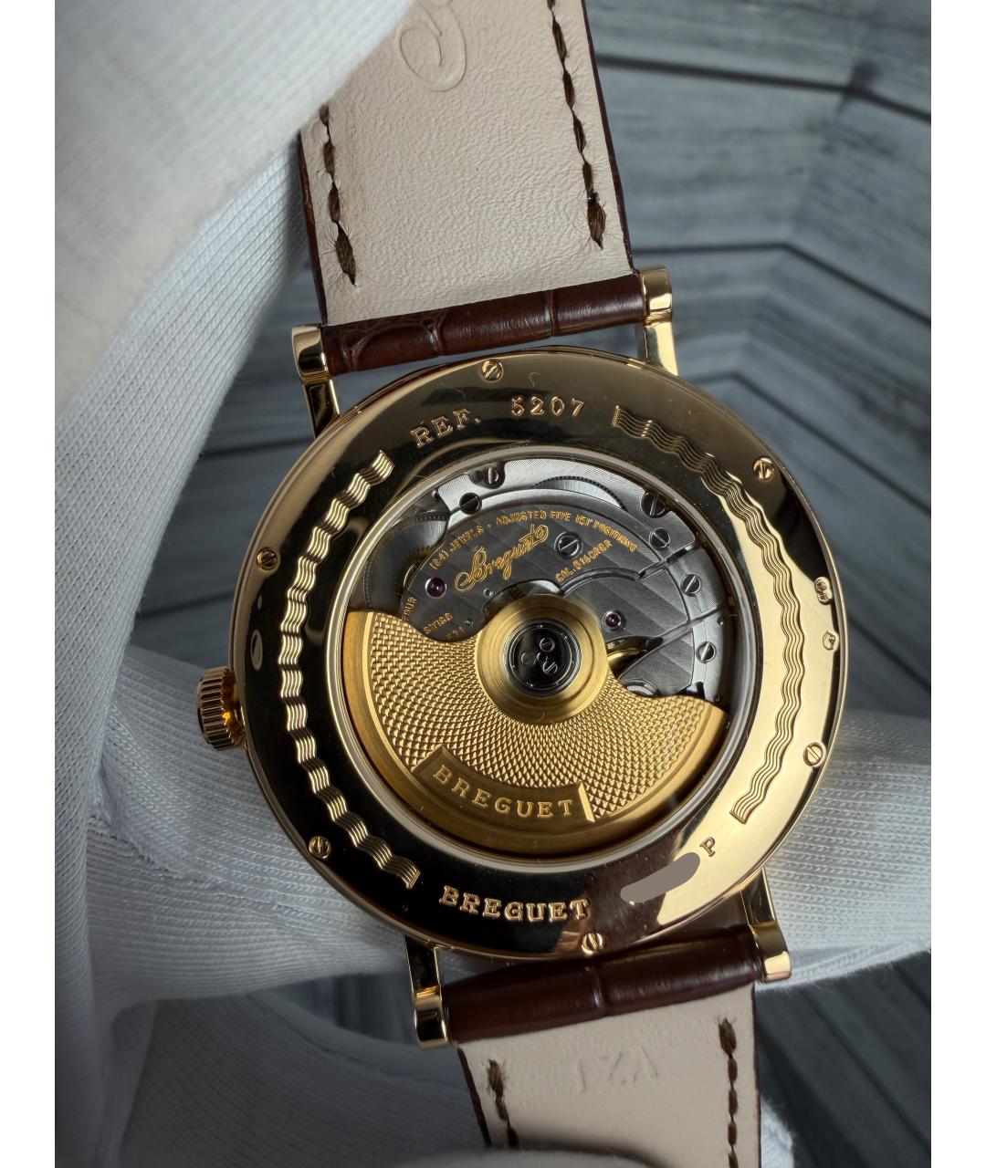 Breguet Серые часы из желтого золота, фото 8