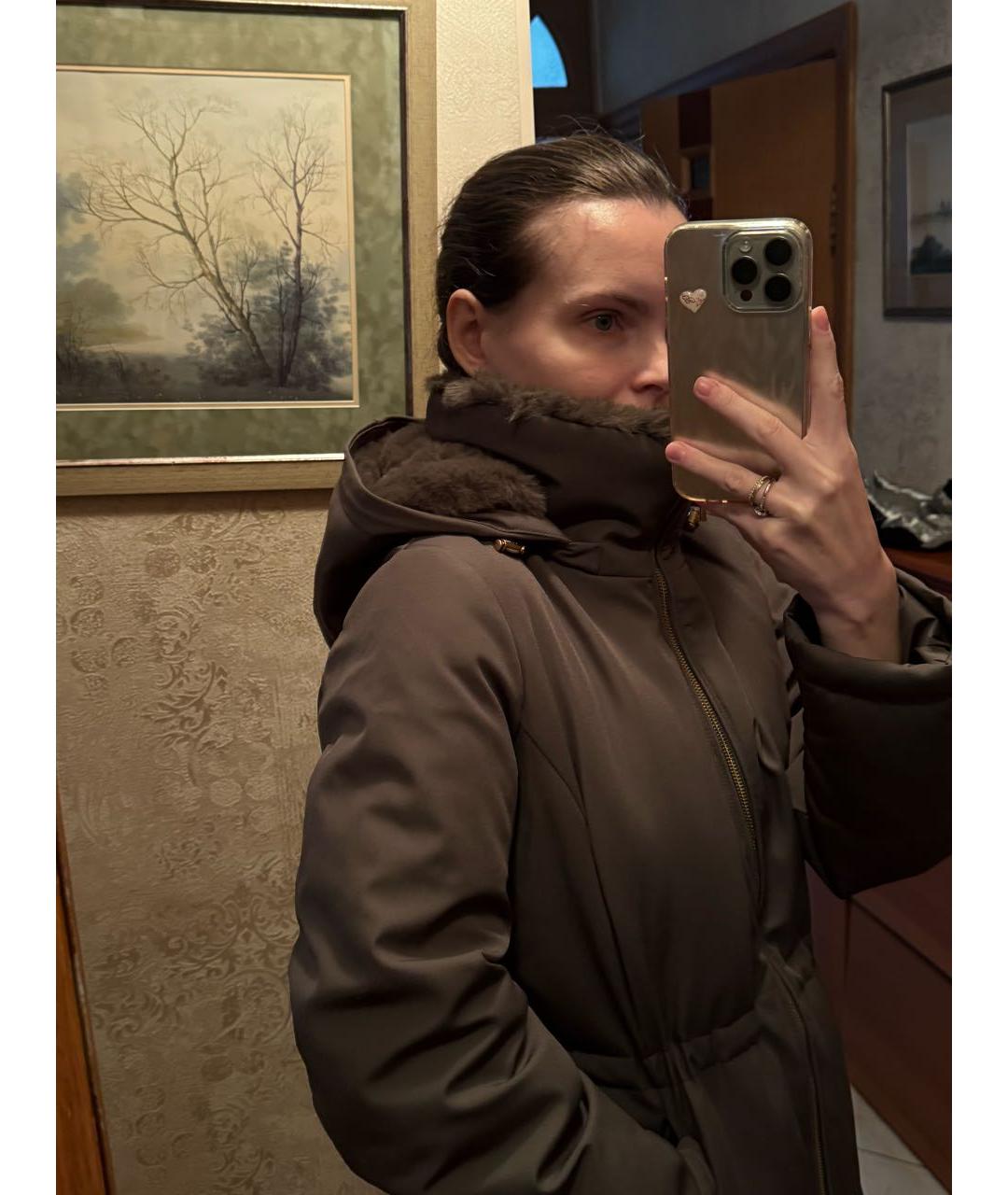 DKNY Хаки синтетический пуховик, фото 8