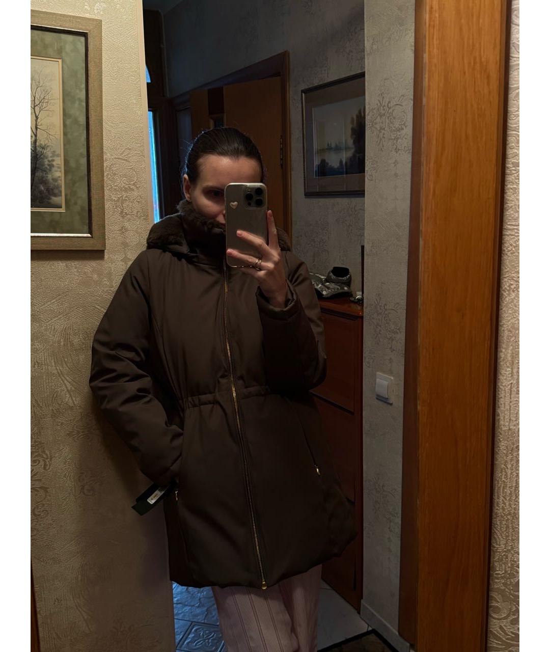 DKNY Хаки синтетический пуховик, фото 7