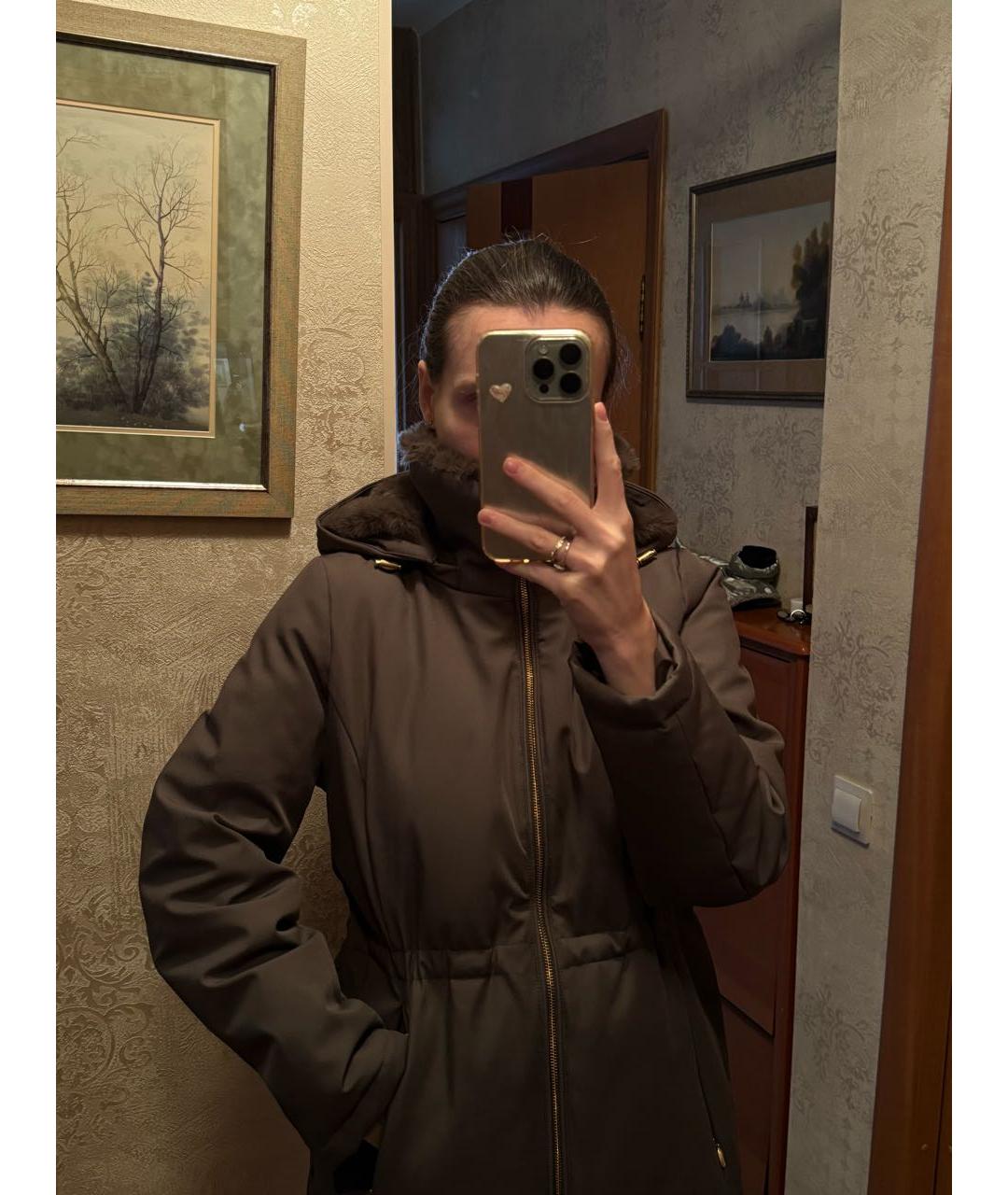 DKNY Хаки синтетический пуховик, фото 6