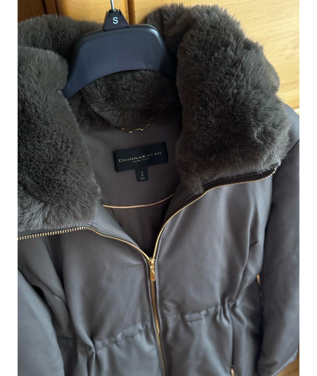 DKNY Хаки синтетический пуховик, фото 3