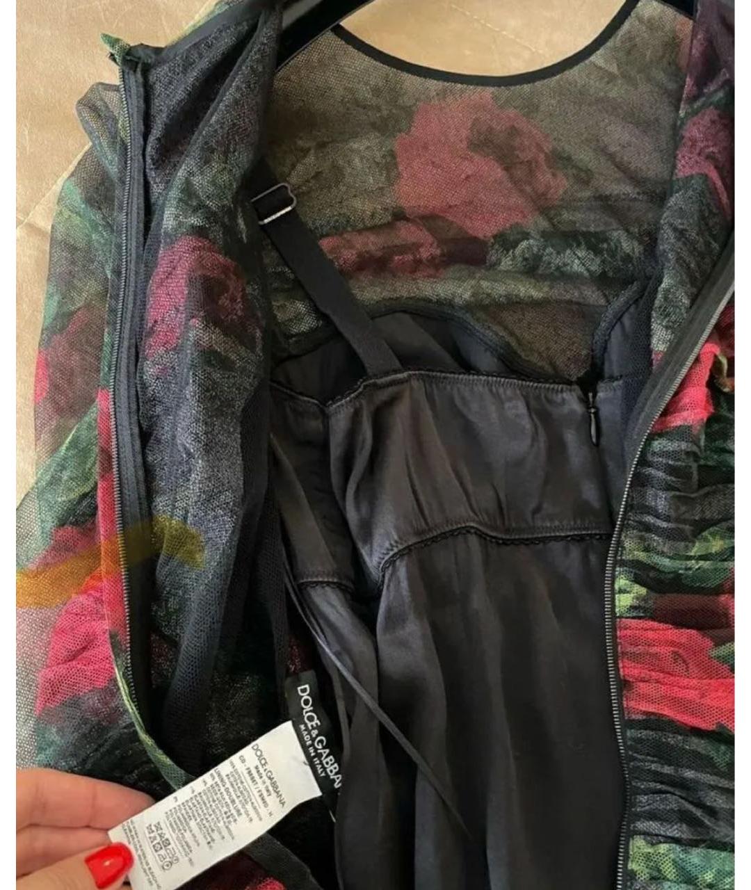 DOLCE&GABBANA Черное вечернее платье, фото 4