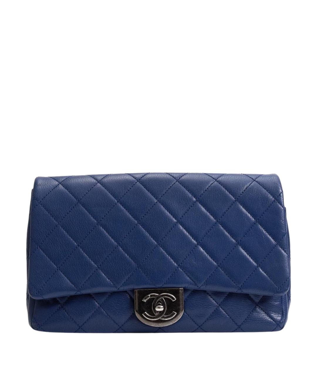 CHANEL Синяя кожаная сумка через плечо, фото 1
