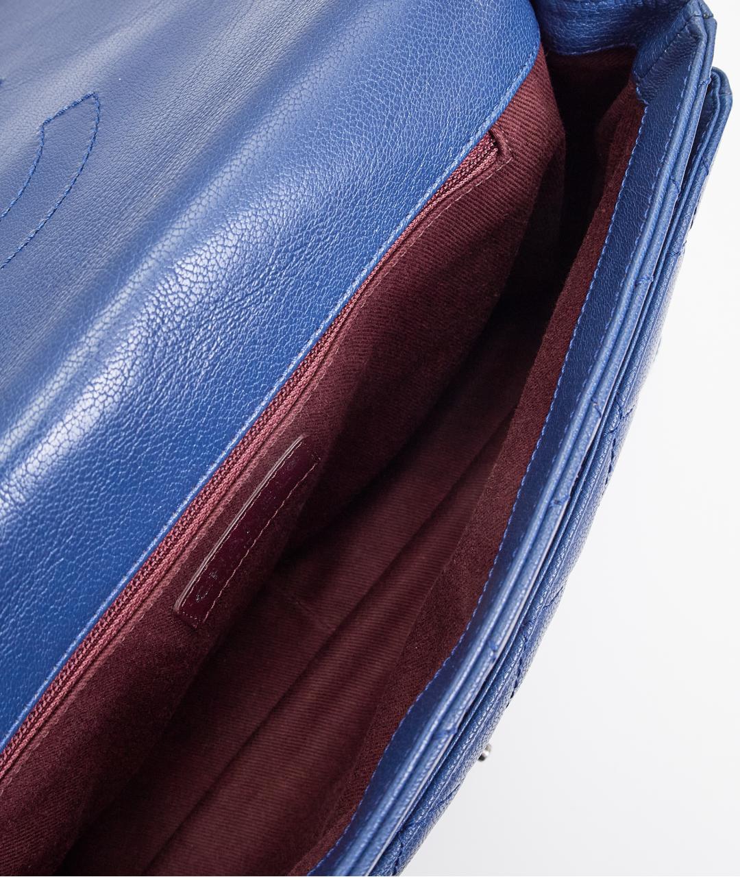 CHANEL Синяя кожаная сумка через плечо, фото 7