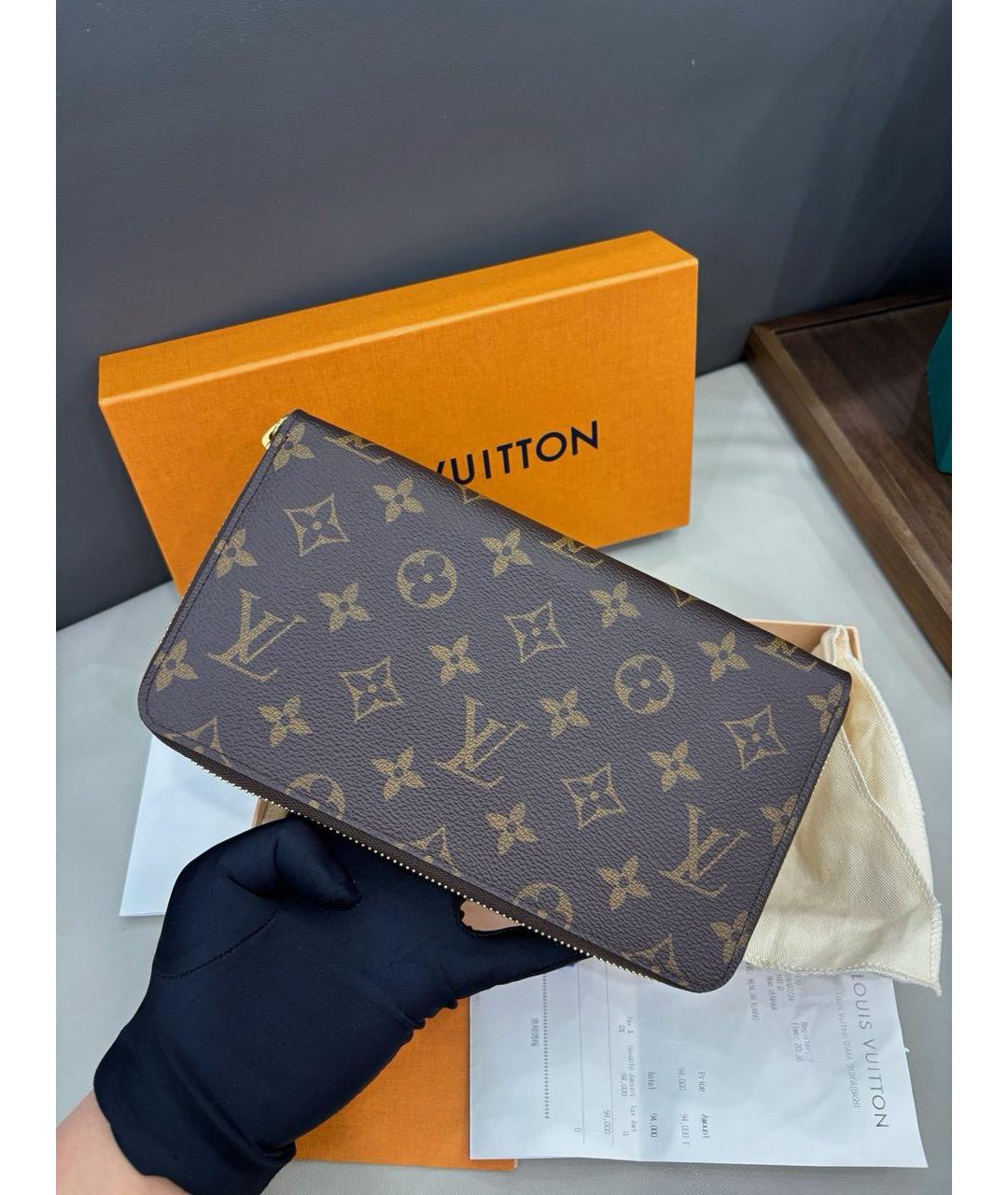 LOUIS VUITTON Коричневый кошелек из искусственной кожи, фото 3