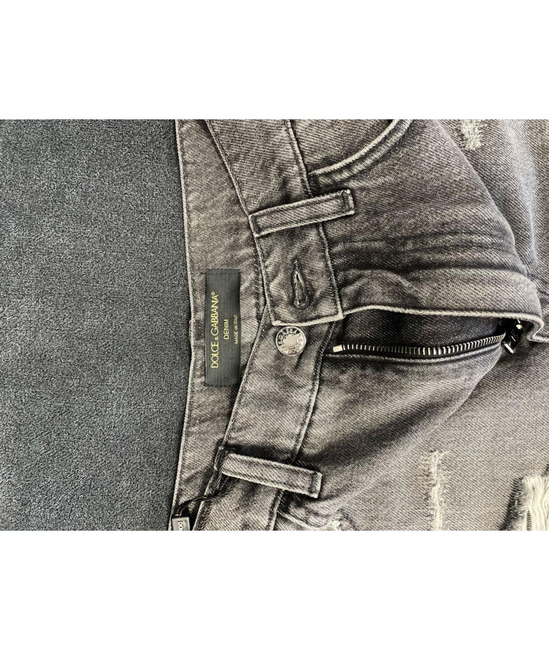 DOLCE&GABBANA Серые деним шорты, фото 3