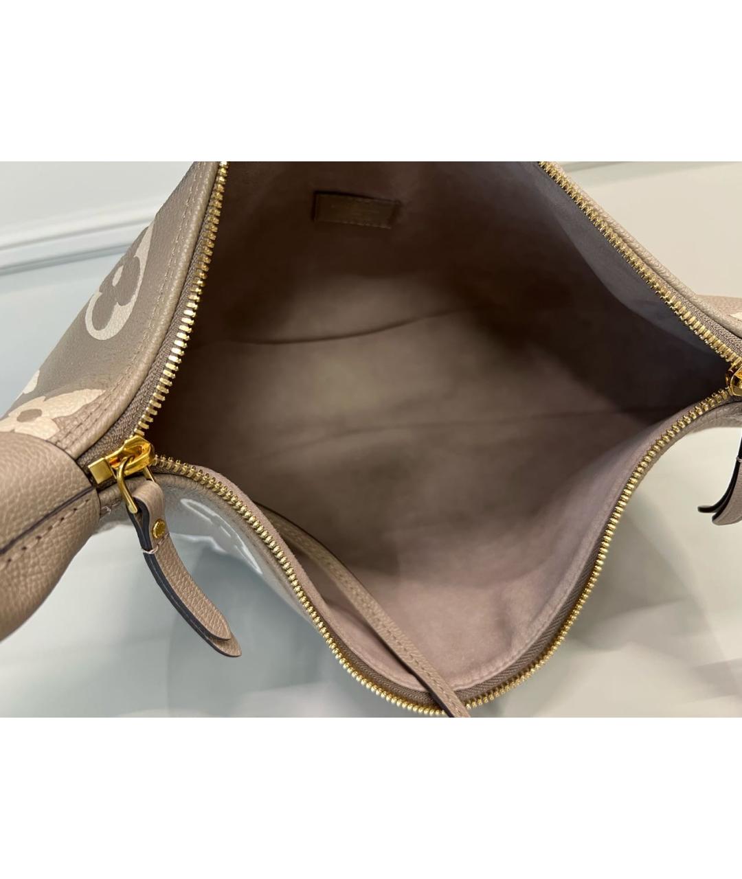 LOUIS VUITTON Бежевая кожаная сумка через плечо, фото 4
