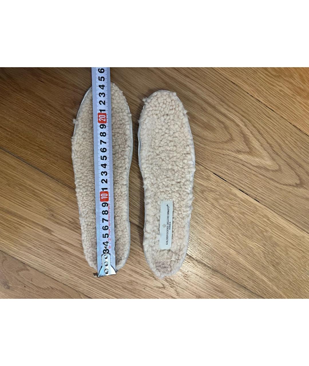 GOLDEN GOOSE DELUXE BRAND Бежевые замшевые ботинки, фото 5