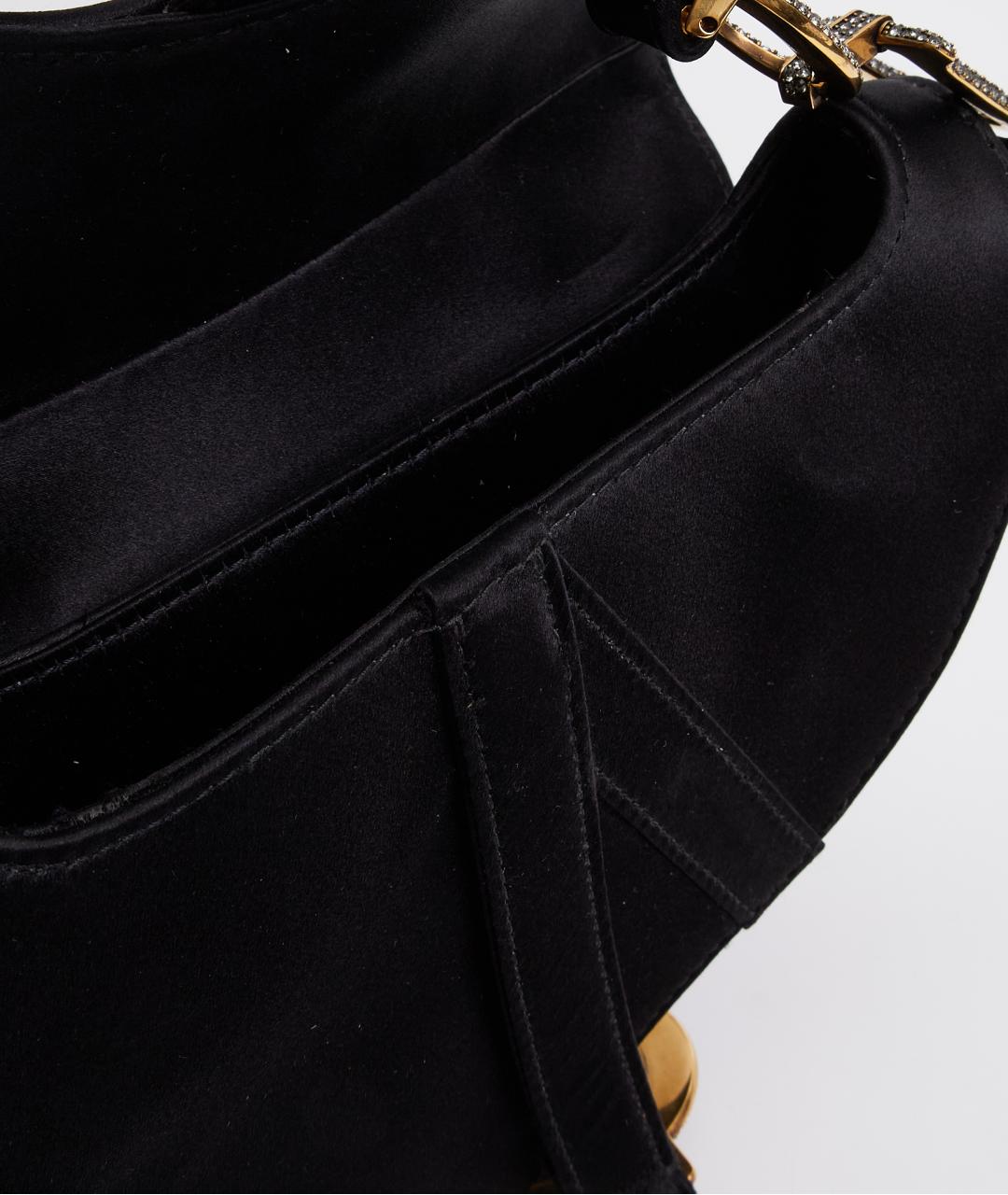 CHRISTIAN DIOR Черная тканевая сумка с короткими ручками, фото 5