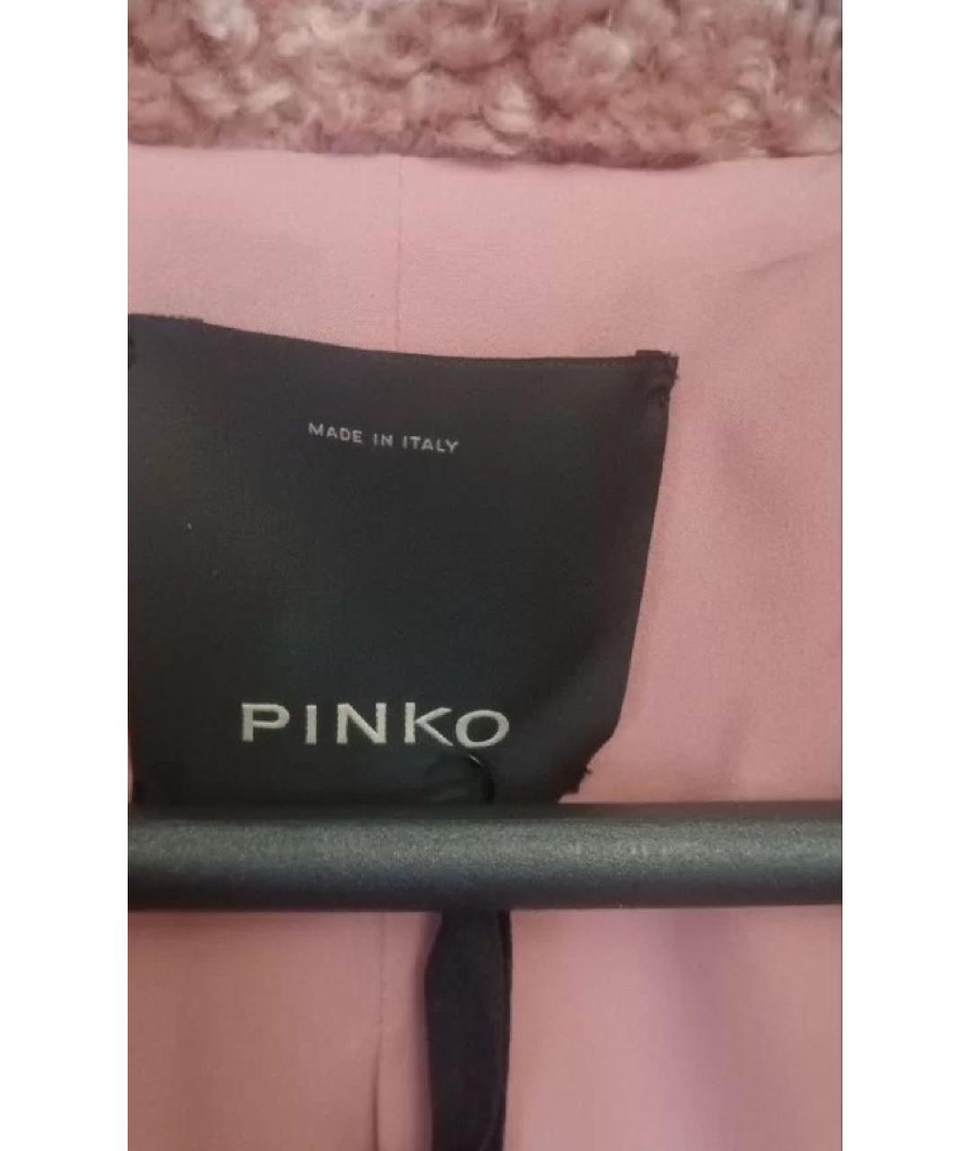 PINKO Розовая полиэстеровая шуба, фото 3