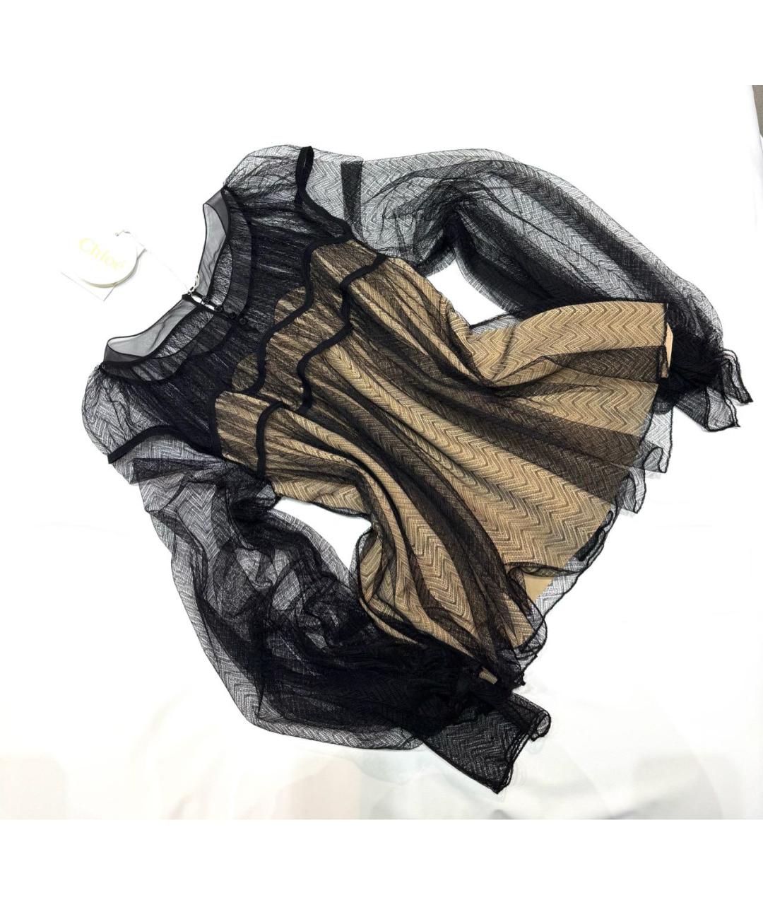 CHLOE Черная полиамидовая блузы, фото 5