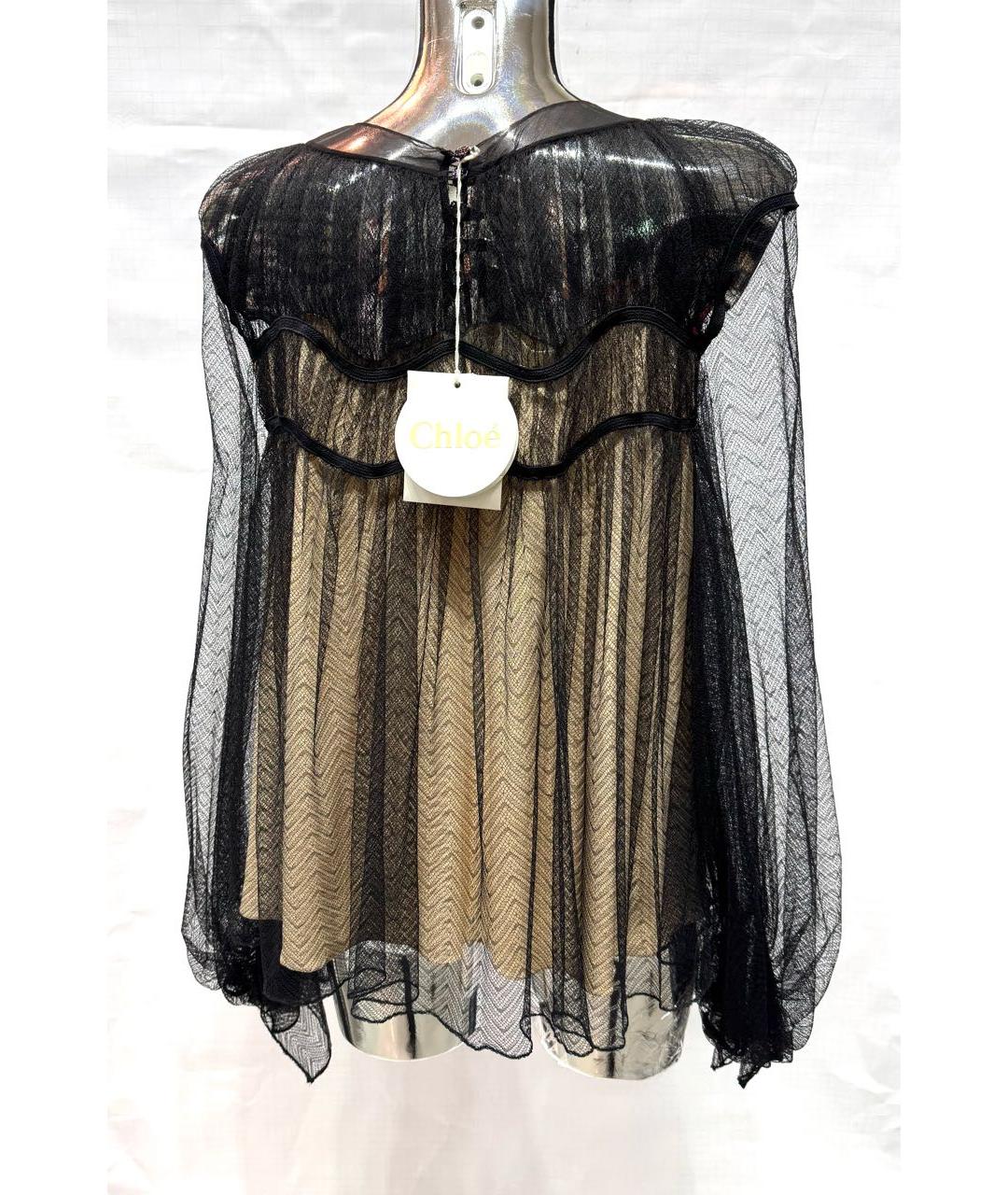 CHLOE Черная полиамидовая блузы, фото 2