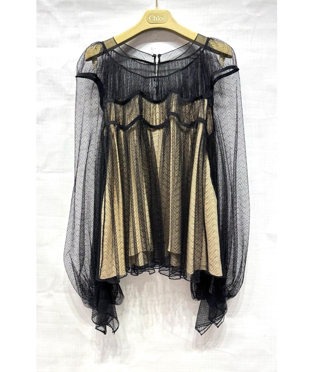 CHLOE Черная полиамидовая блузы, фото 3