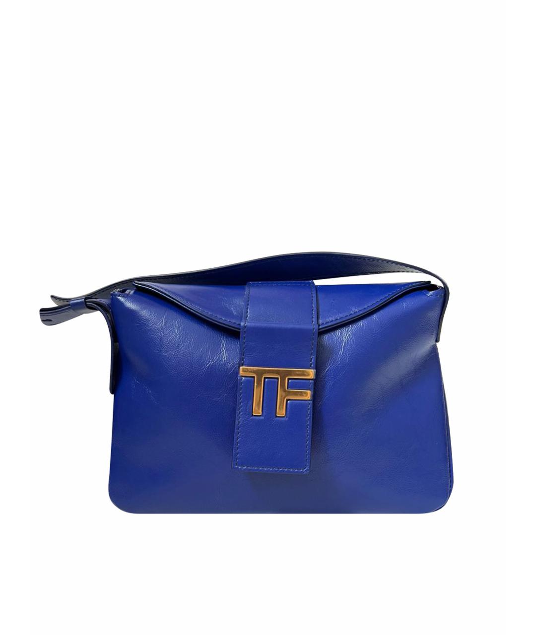 TOM FORD Синяя кожаная сумка через плечо, фото 1