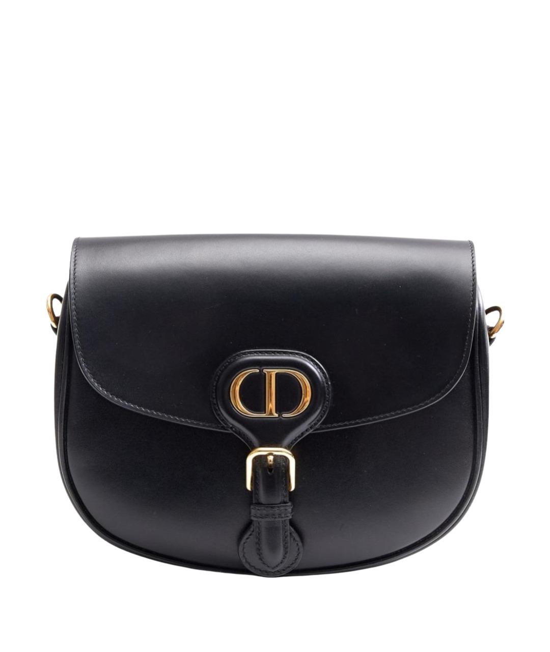 CHRISTIAN DIOR Черная кожаная сумка с короткими ручками, фото 1