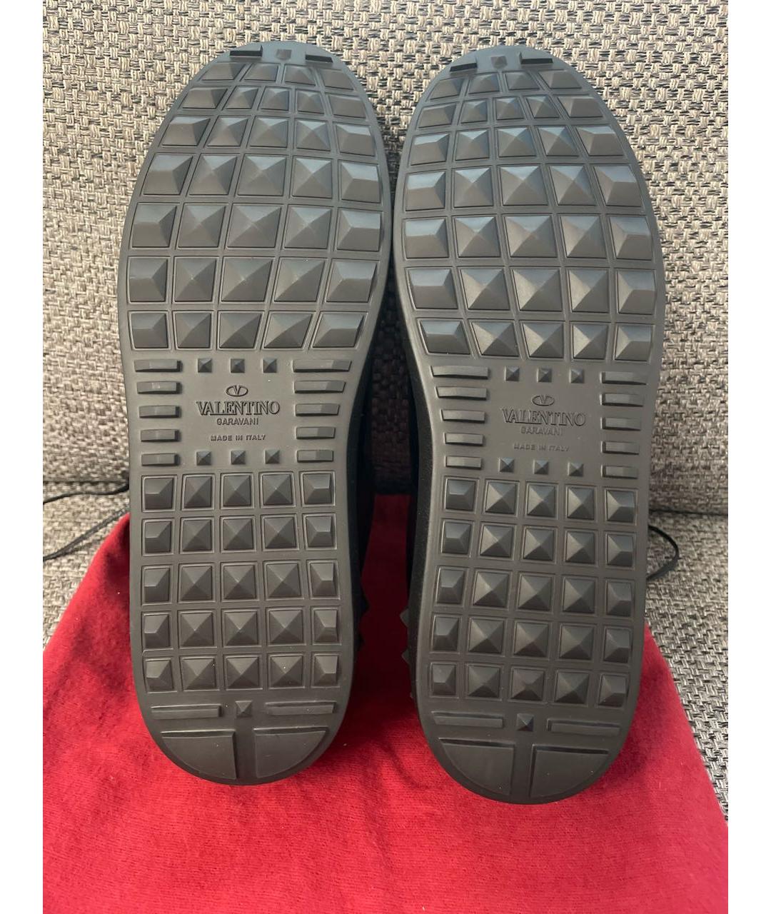 VALENTINO Черные кожаные кроссовки, фото 5