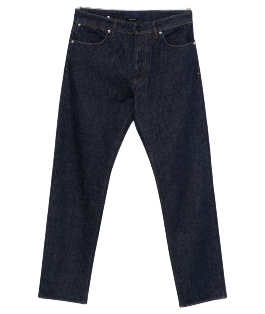 STONE ISLAND Синие хлопковые прямые джинсы, фото 1