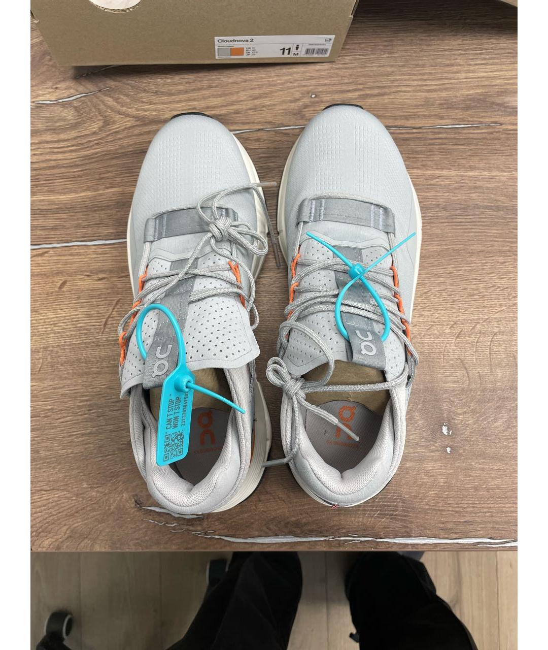 ON Серые синтетические низкие кроссовки / кеды, фото 3